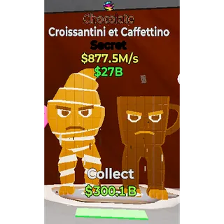 Fortnite Steal the Brainrot Chocolate Croissantini et Caffettino 877.5m/s