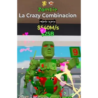 Fortnite Steal the Brainrot Zombie La Crazy Combinacion 540M/s 2trait