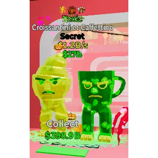 Fortnite Steal the Brainrot Toxic Croissantini et Caffettino 1.2b/s 3 traits