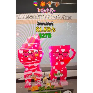 Fortnite Steal the Brainrot Lovely Croissantini et Caffettino 1.5B/s super rare New