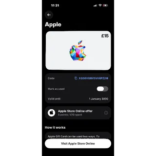 £15.00 GBP Apple
