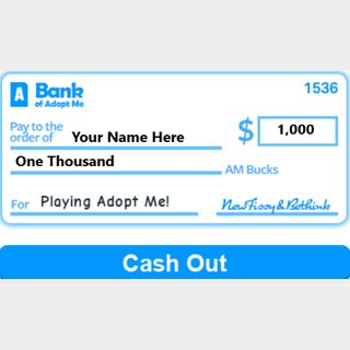 Adopt Me 1 000 Cash In Game Items Gameflip - cash out roblox
