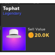 Rumble Quest Top Hat In Game Items Gameflip - dungeon quest roblox legendary chances