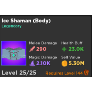 Rumble Quest Ice Shaman Set In Game Items Gameflip - roblox dungeon quest magic or melee