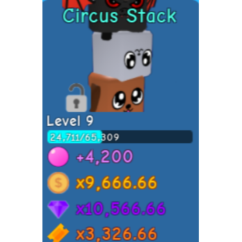 Pet Circus Stack Bgs In Game Items Gameflip - roblox bubble gum simulator pet values
