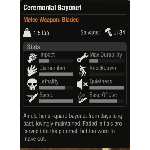 Weapons Ceremonial Bayonet In Game Items Gameflip - roblox games with bayonets