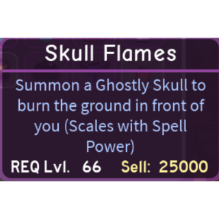 Dungeon Quest Skull Flames