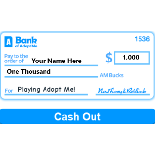 Adopt Me 1 000 Cash In Game Items Gameflip - roblox adopt me cash out