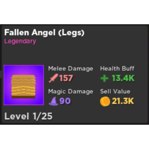 Rumble Quest Fallen Angel Legs In Game Items Gameflip