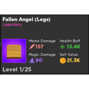 Rumble Quest Fallen Angel Legs In Game Items Gameflip - roblox fallen angel