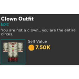 Rumble Quest Clown Outfit In Game Items Gameflip