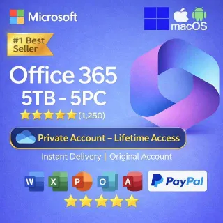 Office 365 Pro Plus 5TB OneDrive Lifetime | 5PC | Private Account Fast Delivery