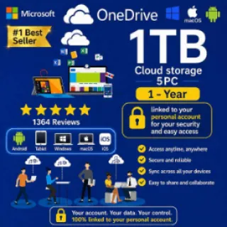 OneDrive 1TB | 5PC | Lifetime Private Account Fast Delivery