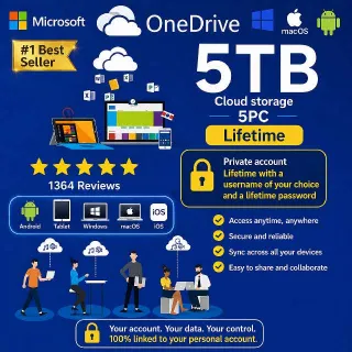 OneDrive 5TB | 5PC | Lifetime Private Account Fast Delivery
