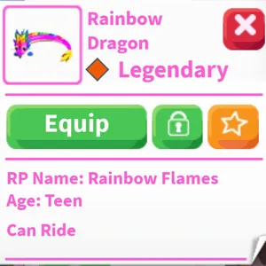 Rideable Rainbow Dragon