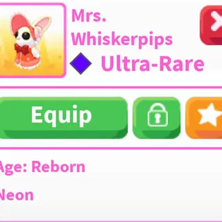 Neon Mrs Whiskerpips