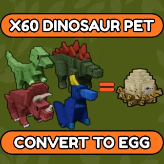 🦖 (60 PCS) DINOSAUR PET PACK