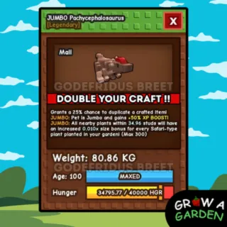 25% JUMBO !! TITANIC PACHYCEPHALOSAURUS