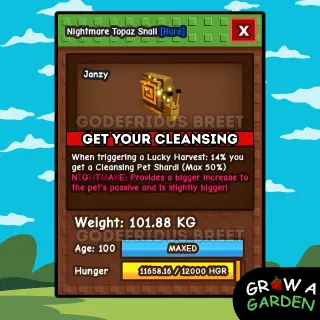 NIGHTMARE GODLY TOPAZ SNAIL