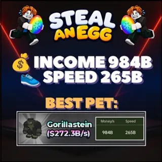 👑 INCOME 984B/s STEAL AN EGG ACOUNT