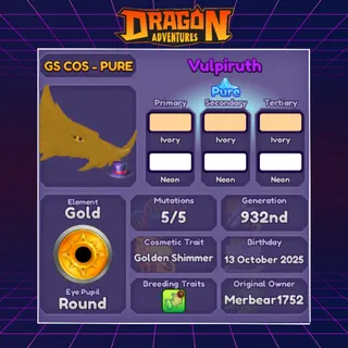 👑 VULPIRUTH | GOLDEN SHIMMER 2025