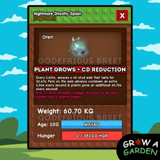 NIGHTMARE GHOSTLY SPIDER 