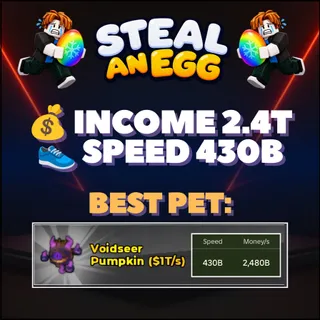 👑 INCOME 2.4T/s STEAL AN EGG ACOUNT
