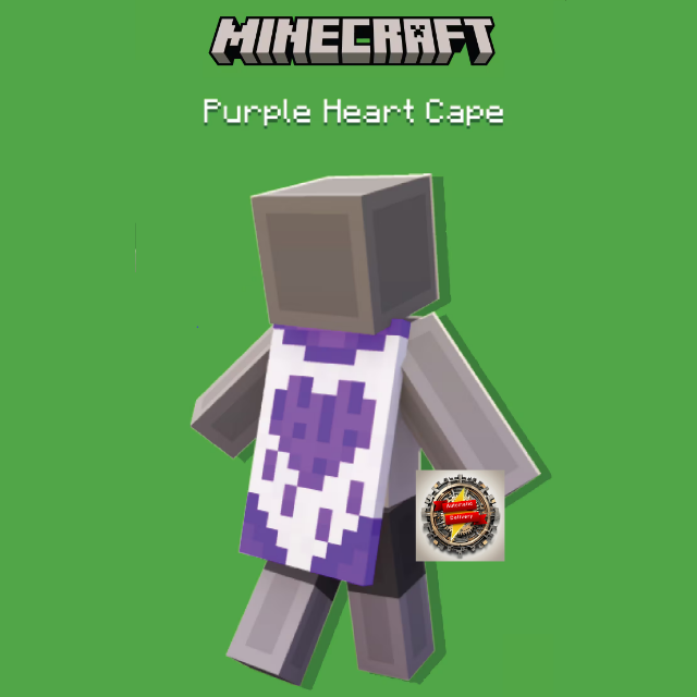 Minecraft Purple Heart Cape (Java + Bedrock Edition) - Game Items ...