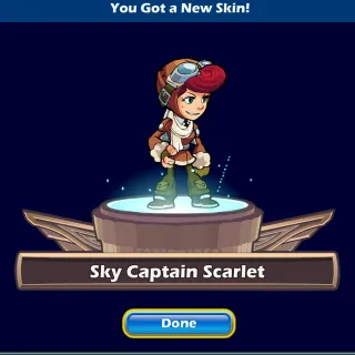 Brawlhalla Sky Captain Scarlet Skin