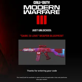 Call of Duty: Modern Warfare III - Game Is Love - MCW 6.8 Marksman Rifle Weapon Blueprint