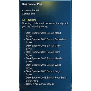 DC Universe: Online - Dark Spectre Pack