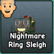 Grow A Brainrot Secret Nightmare Ring Sleigh