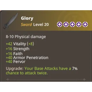 Farever - Glory | lvl 20 | Max Upgraded | EU