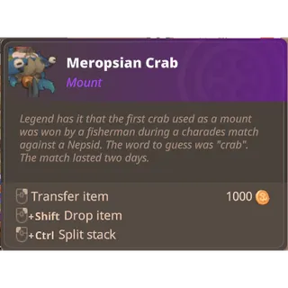 Farever - Meropsian Crab Mount [EU]