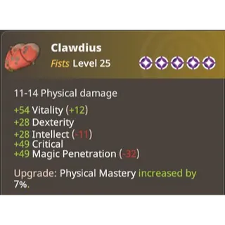 Farever - Clawdius lvl 25 - 5 Stars [EU/NA]