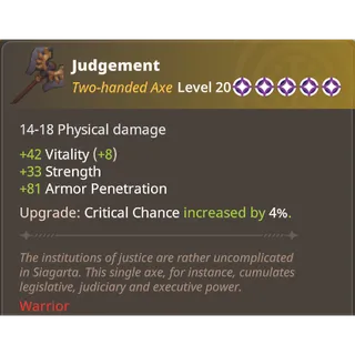 Farever - Judgement | Legendary Item | Upgraded lvl 5 | EU/NA