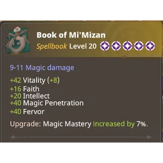 Farever - Book of Mi'Mizan | lvl 20 | Max Upgraded | EU