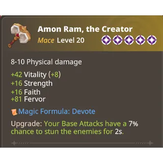 Farever - Amon Ram, the Creator | lvl 20 | Max Upgraded | EU