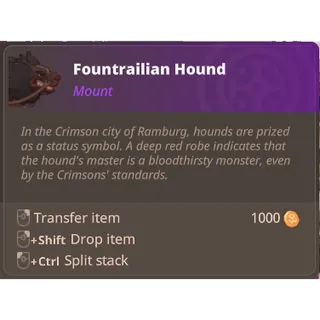 Farever - Fountrailian Hound Mount [EU]