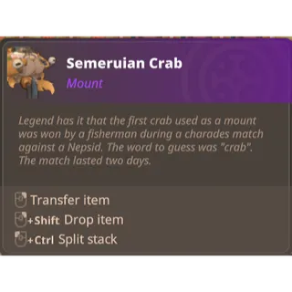 Farever - Semeruian Crab Mount [EU]