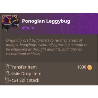 Farever - Ponogian Leggybug Mount [NA]