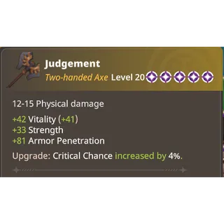 Farever - Judgement | Legendary Item| Upgraded lvl 5 | NA
