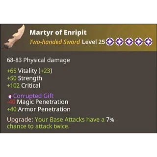 Farever - Martyr of Enripit lvl 25 - Legendary - 5 Stars [EU/NA]
