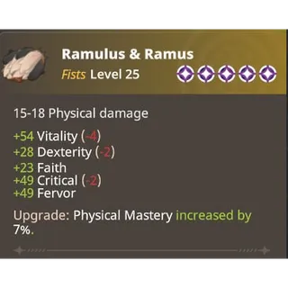 Farever - Ramulus And Ramus lvl 25 - Legendary - 5 Stars [NA]