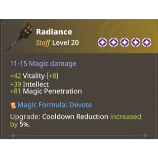 Farever - Legendary Radiance lvl 20 Maxed [EU/NA]