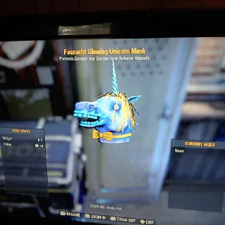 Fasnacht Glowing Unicorn