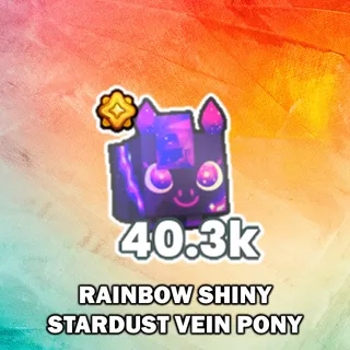 Rainbow Shiny Stardust Vein Pony