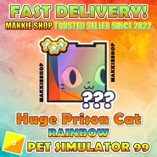 Rainbow Huge Prison Cat