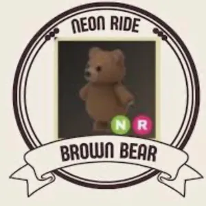 Neon ride brown bear!
