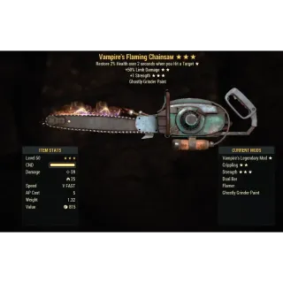 ⭐⭐⭐Vampire's Flaming Chainsaw